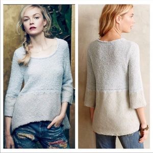 Anthropologie lace and knit sweater